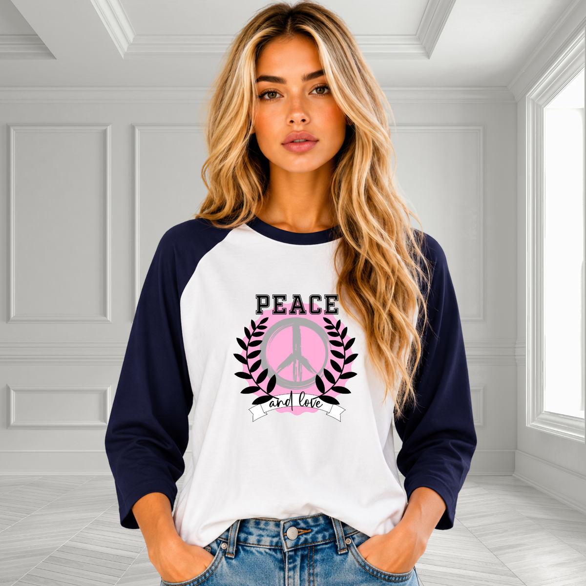 Peace And Love Baseball Tee
