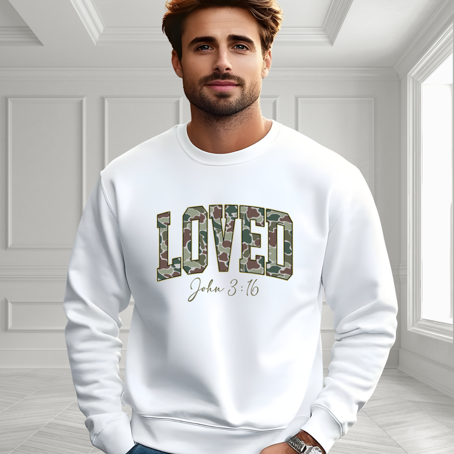 Loved John 3:16 Crewneck Sweatshirt