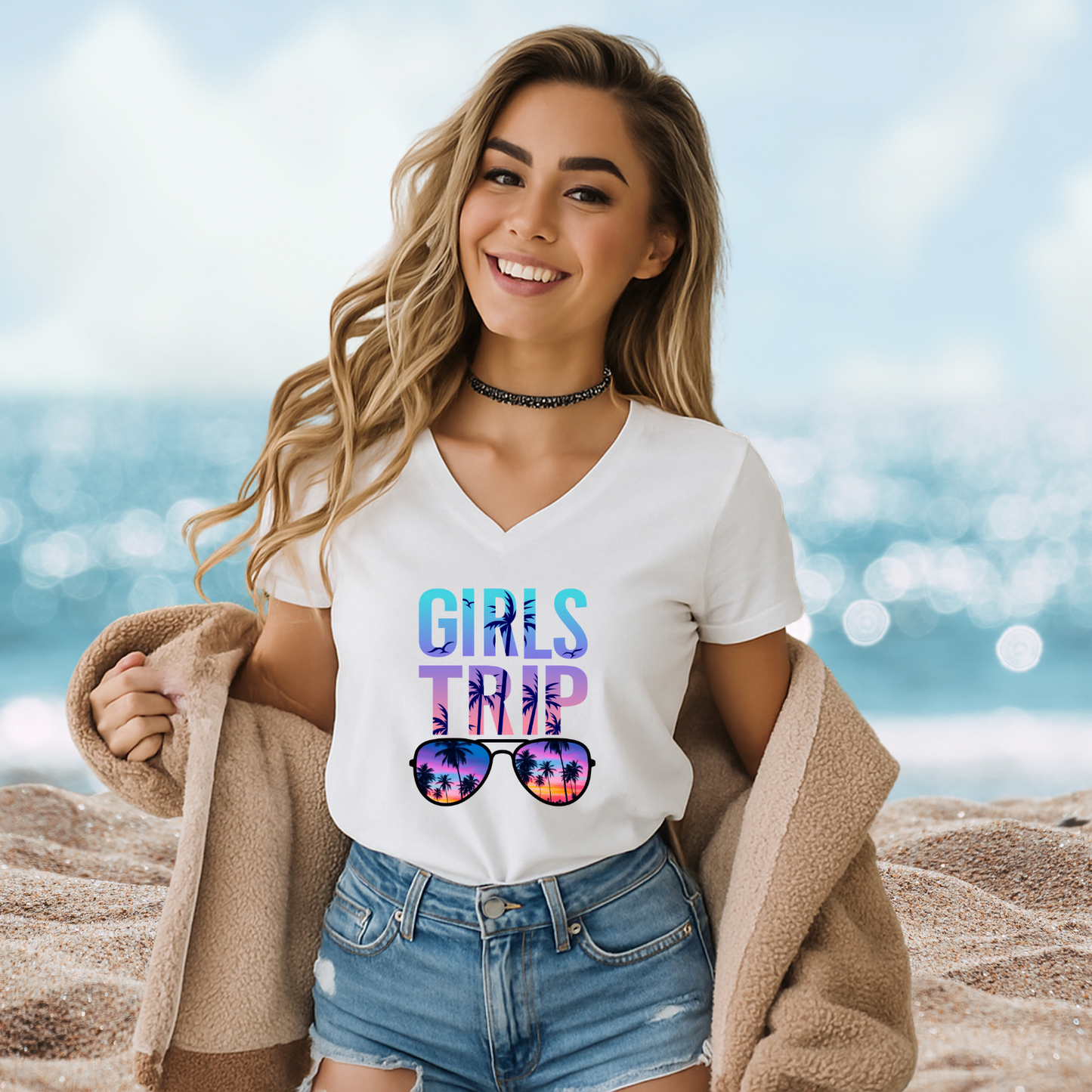 Girls Trip V-Neck Tee