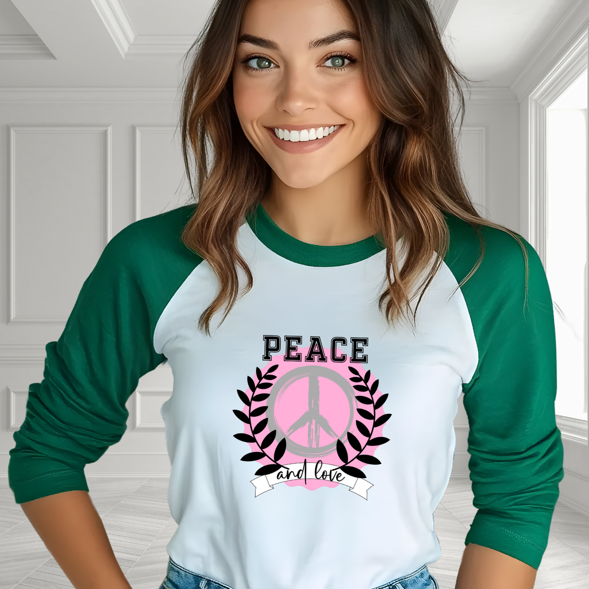 Peace And Love Baseball Tee