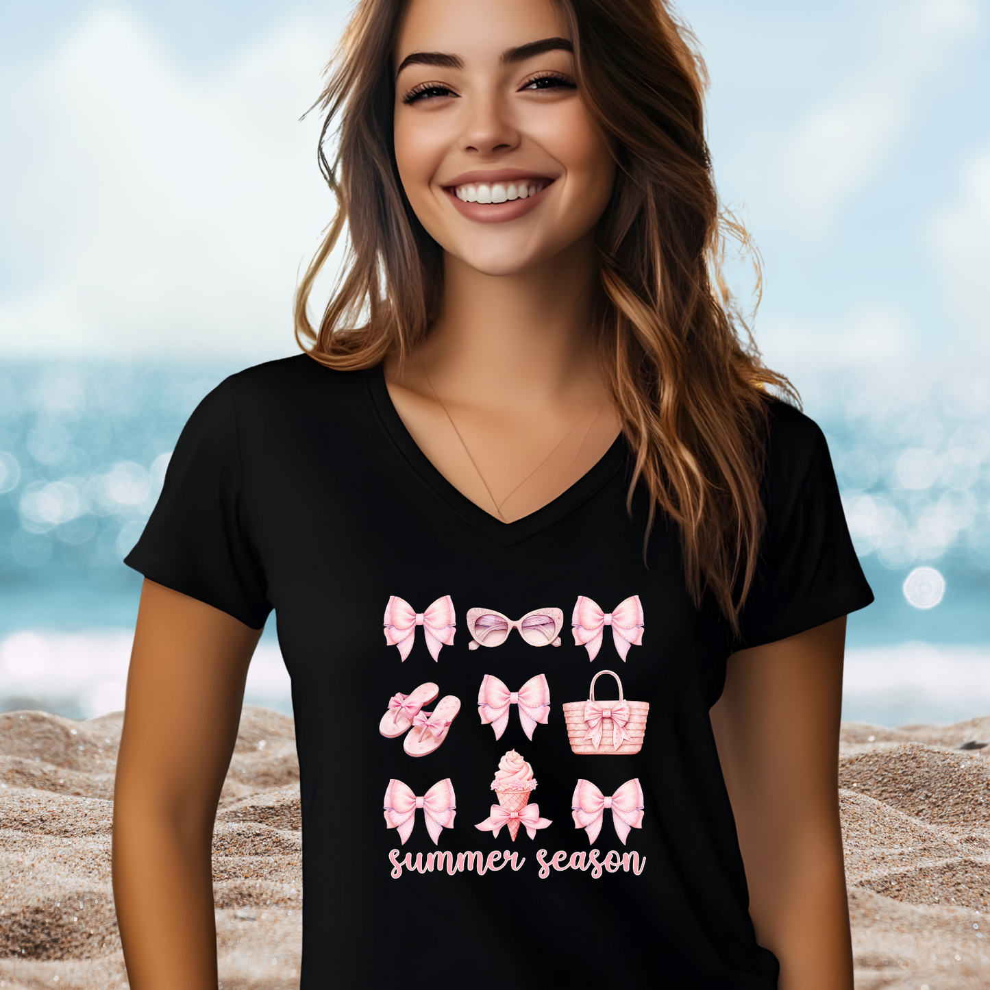 Summer Season V-Neck Tee