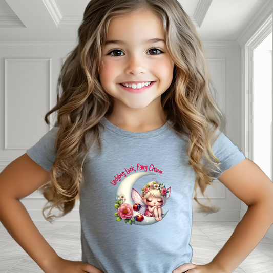 Ladybug Luck, Fairy Charm Kid's T-Shirt
