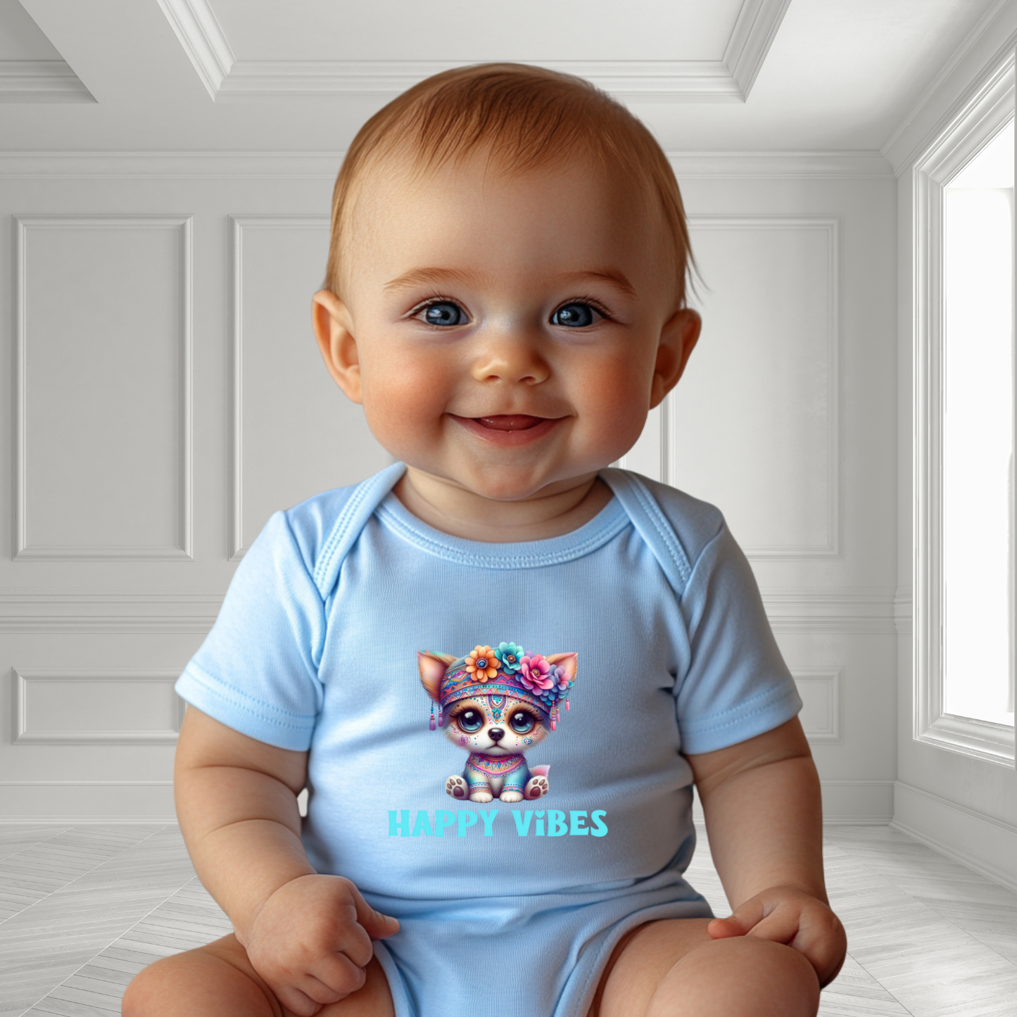 Happy Vibes Infant Short Sleeve Onesie