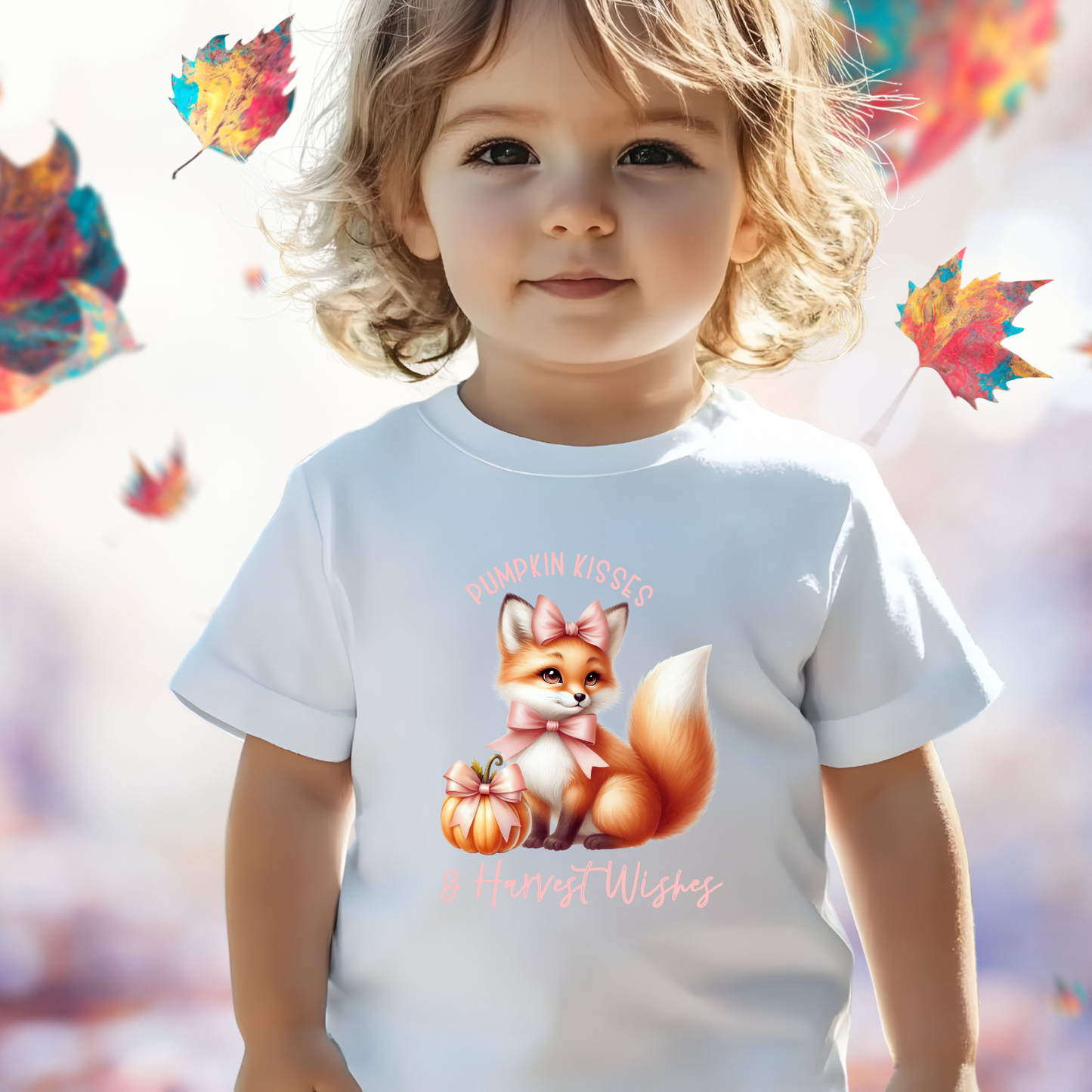 Pumpkin Kisses & Harvest Wishes Toddler T-Shirt