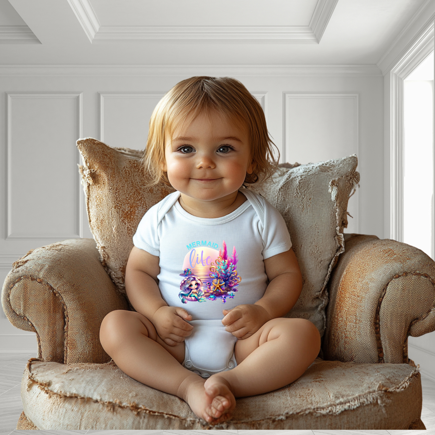 Mermaid Life Infant Short Sleeve Onesie