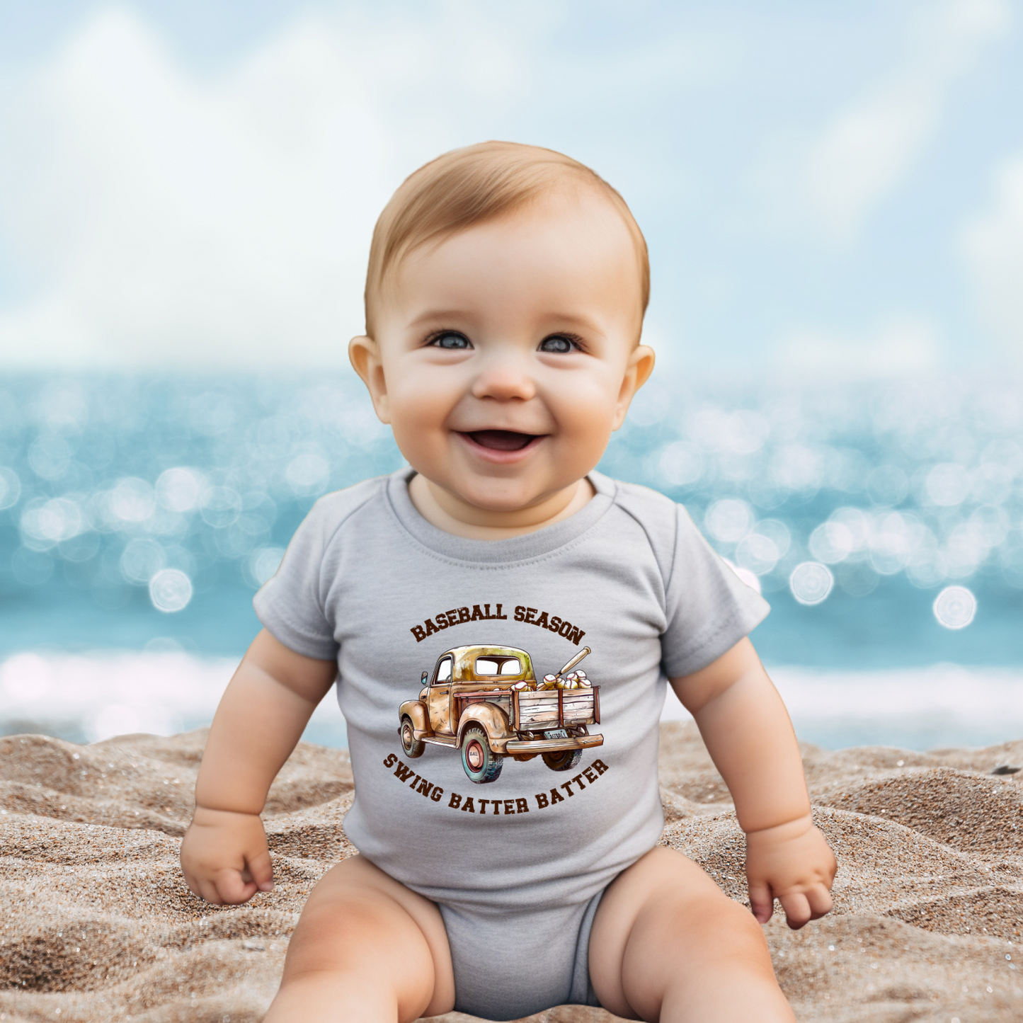 Baseball Season Infant Short Sleeve Onesie