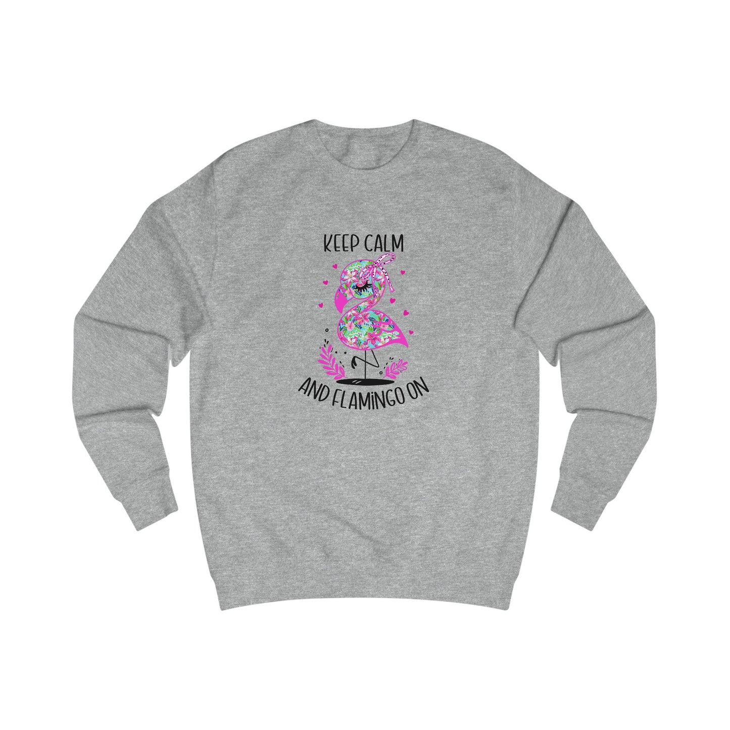 Keep Calm And Flamingo On Crewneck Sweatshirt