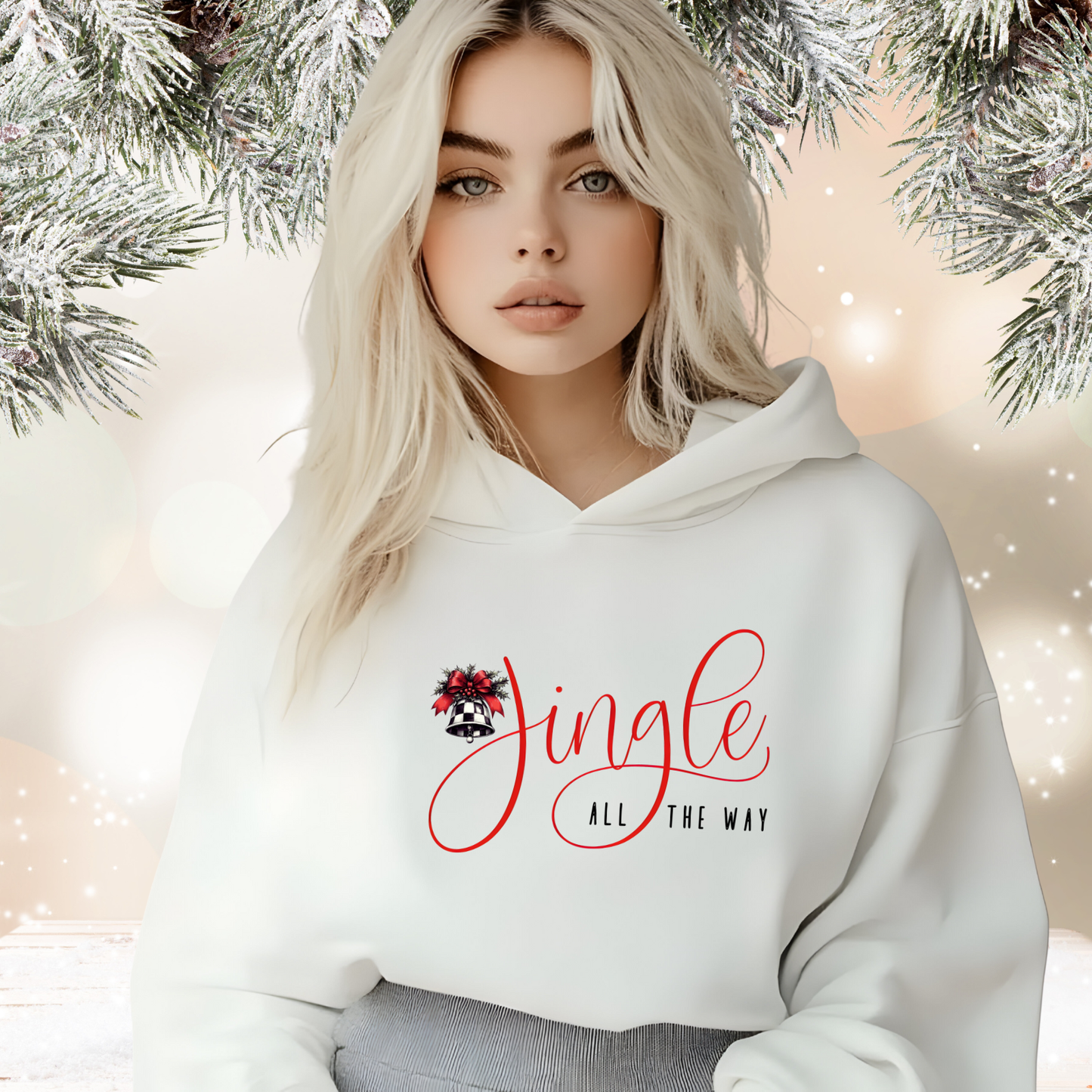 Jingle All The Way Crop Hoodie