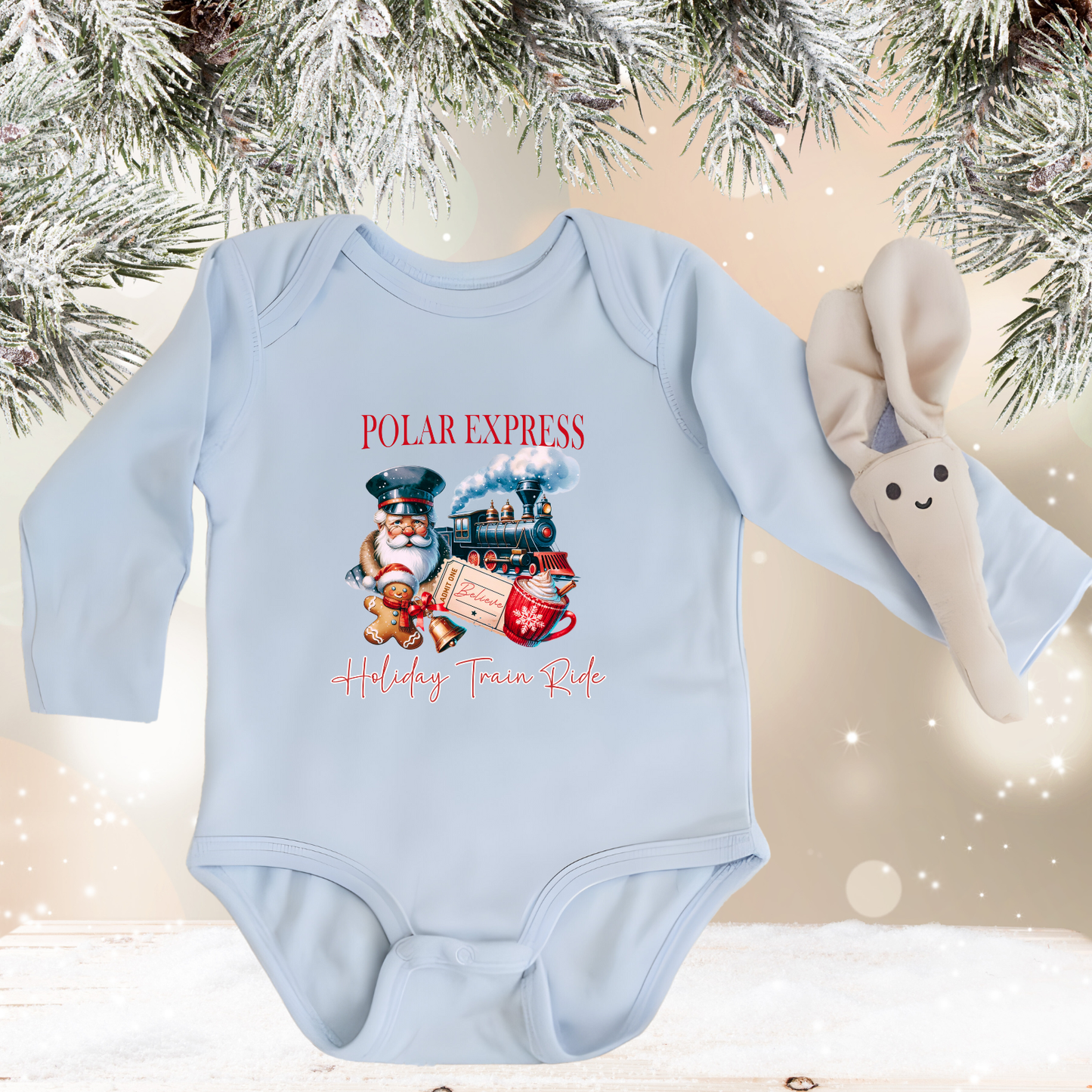 Polar Express Infant Long Sleeve Onesie