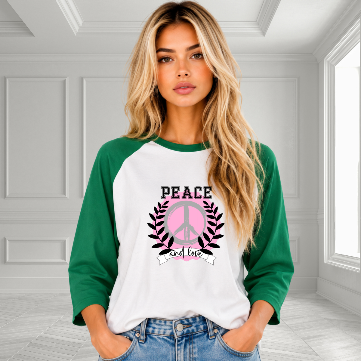 Peace And Love Baseball Tee
