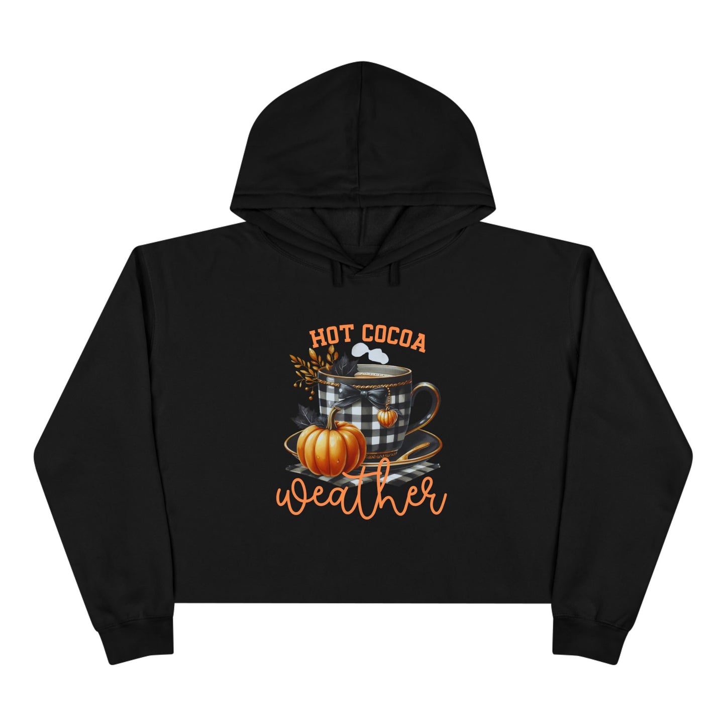 Hot Cocoa Weather Crop Hoodie