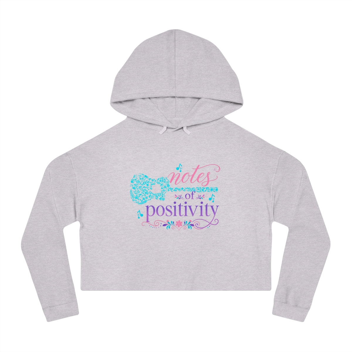 Notes Of Positivity Crop Hoodie