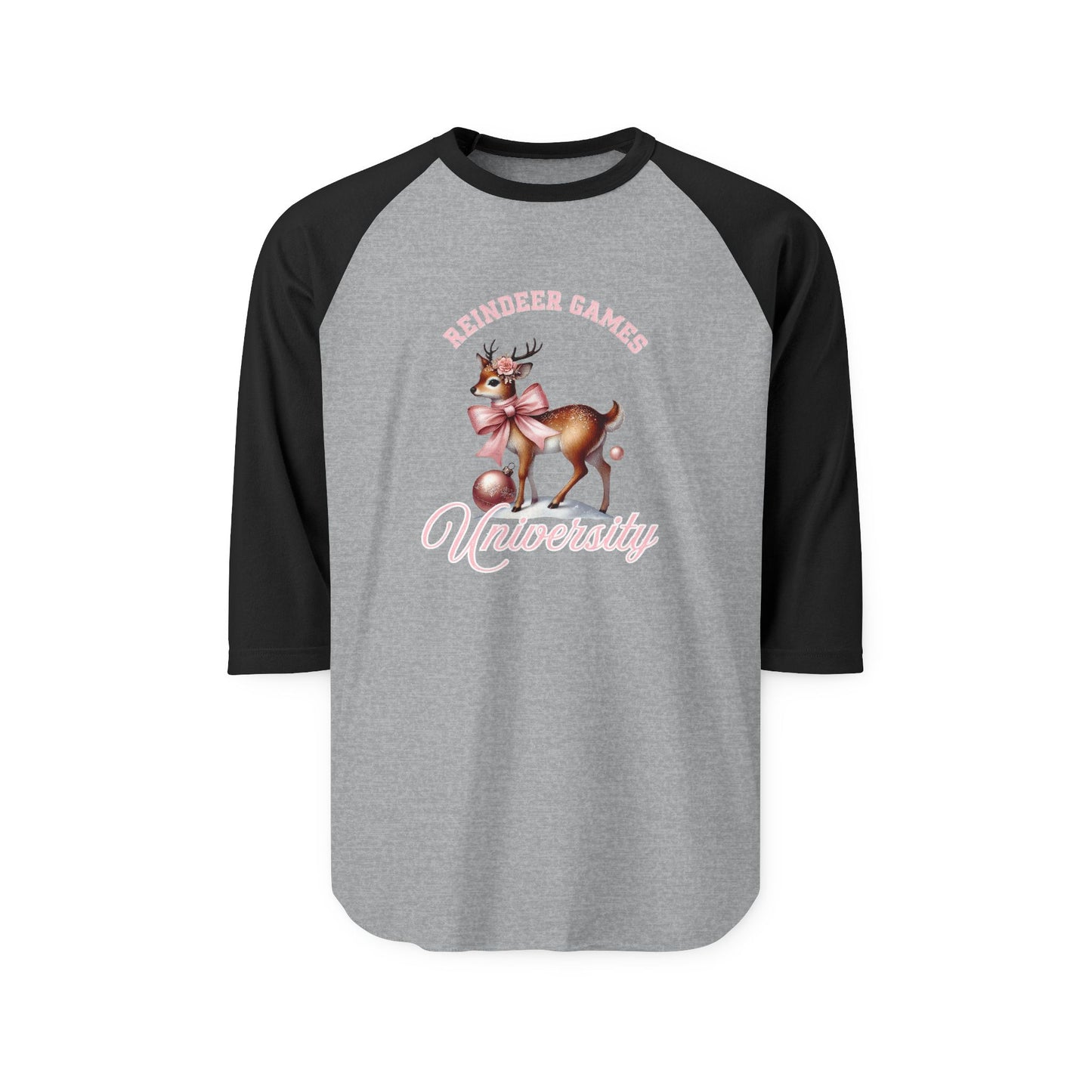 Reindeer Games University Baseball Tee