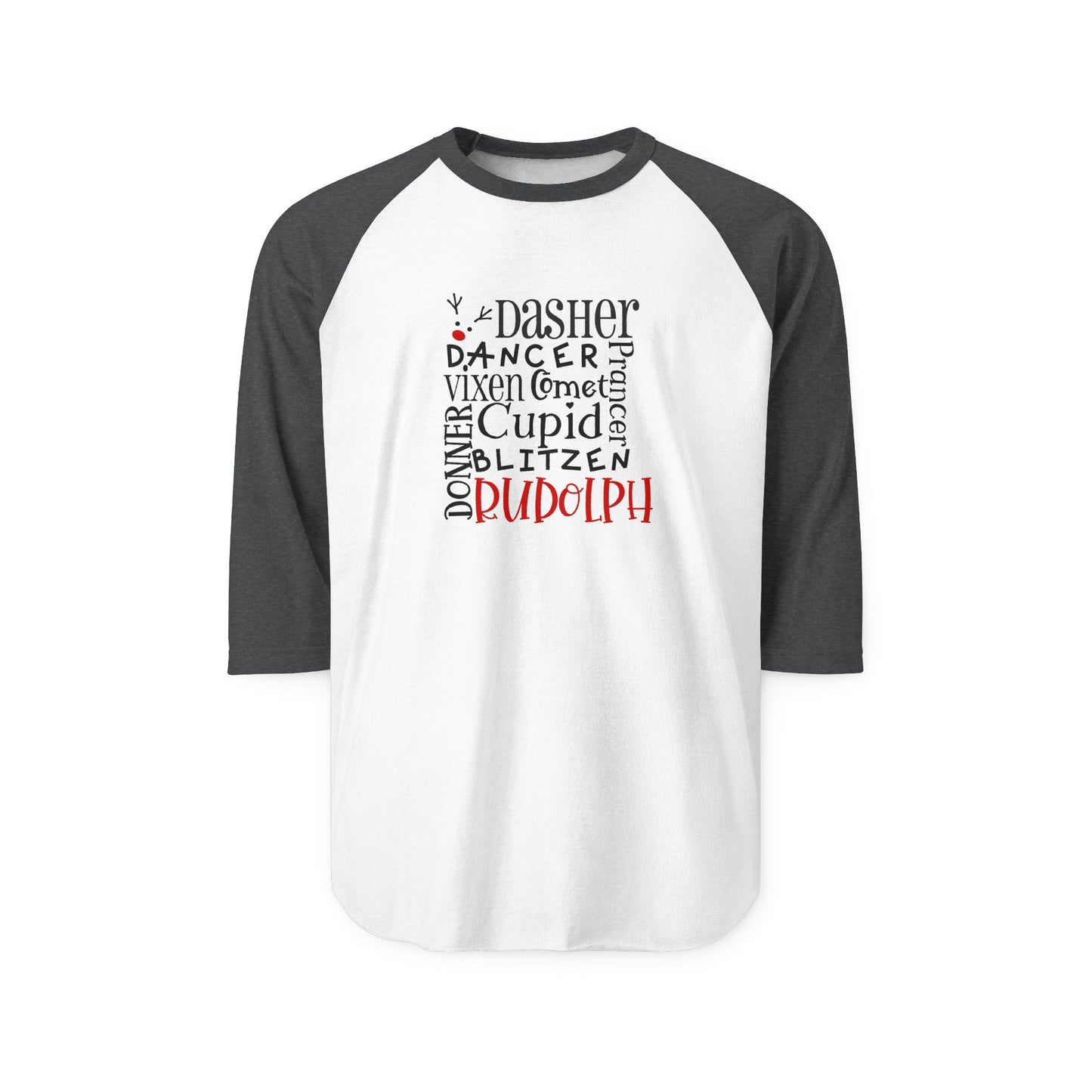 Rudolph Baseball Tee