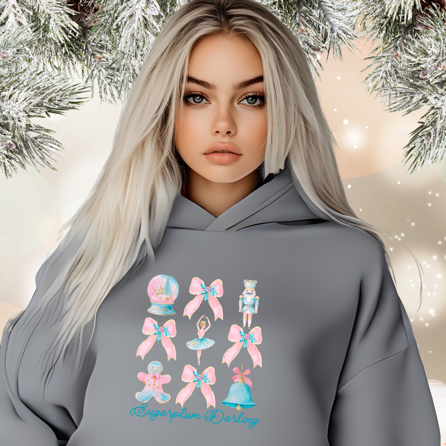 Sugarplum Darling Crop Hoodie