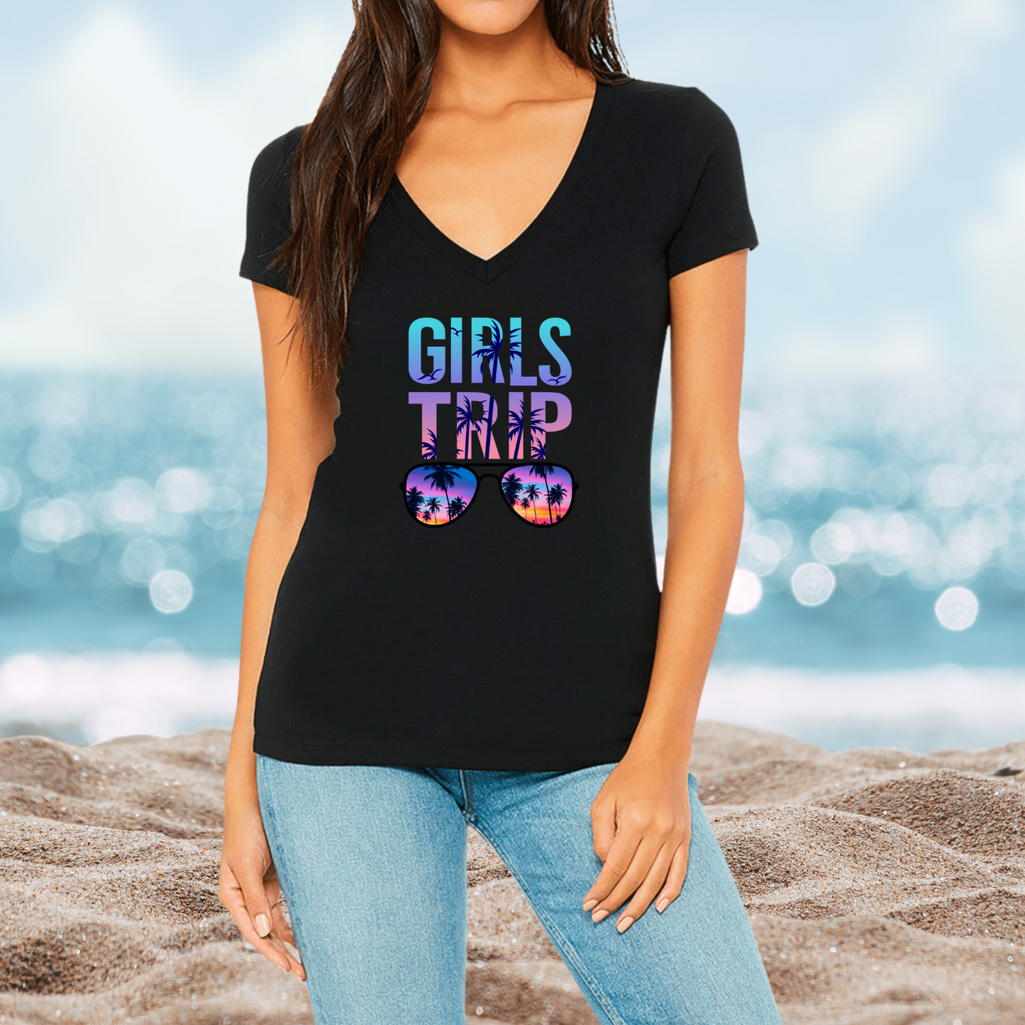 Girls Trip V-Neck Tee
