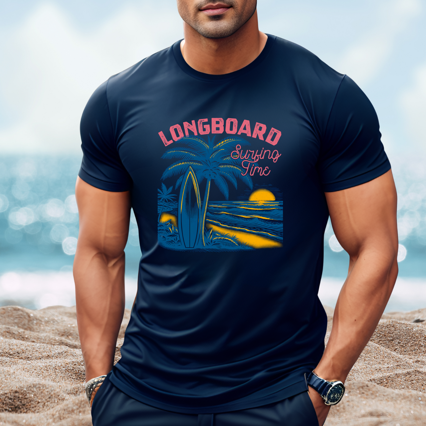 Longboard Surfing T-Shirt