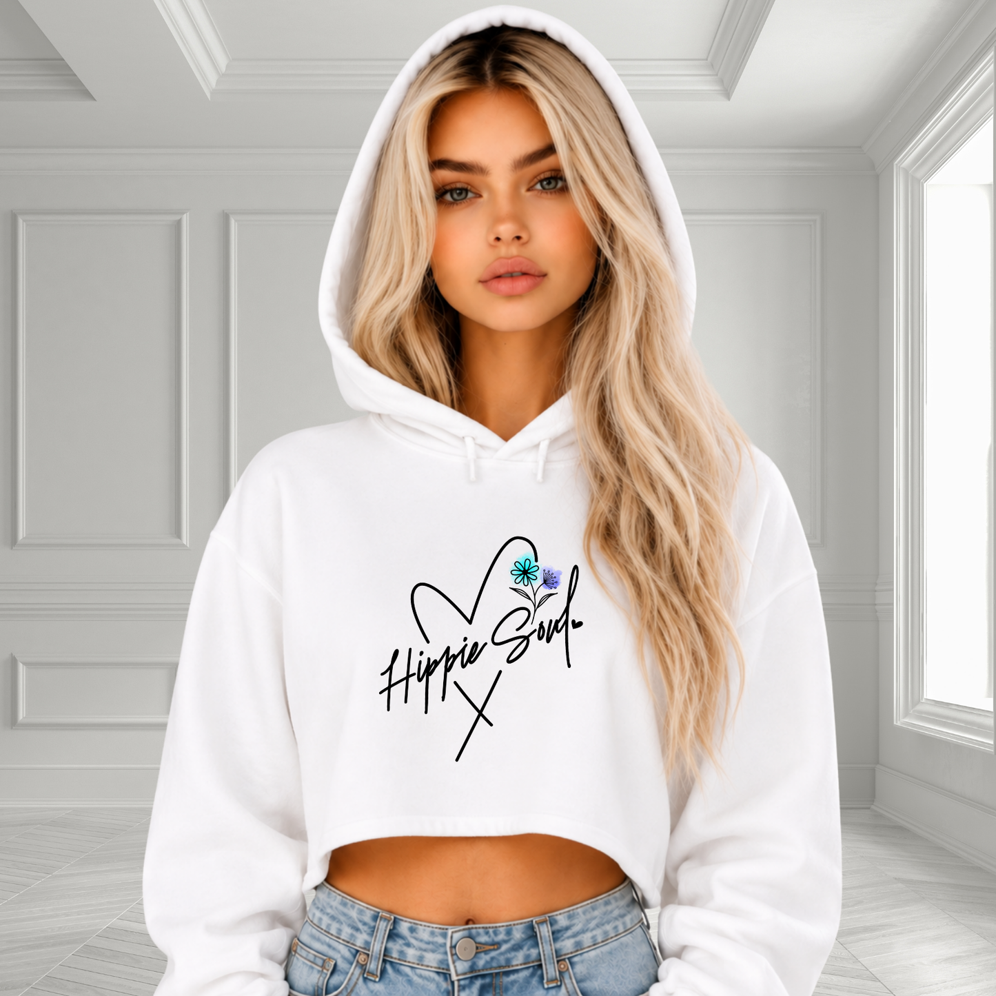 Hippie Soul Crop Hoodie