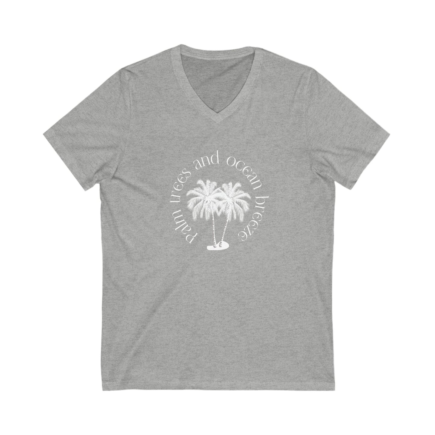 Palm Trees And Ocean Breeze V-Neck Tee