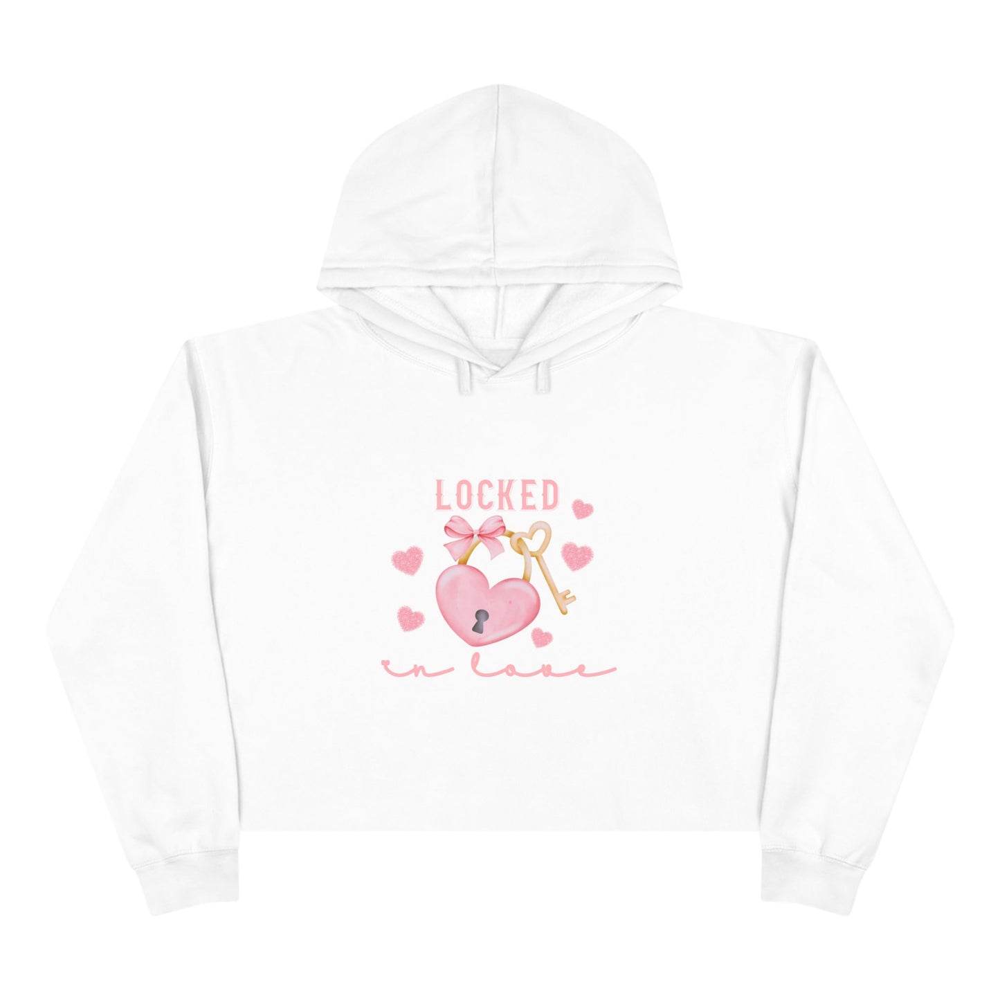 Locked In Love Crop Hoodie