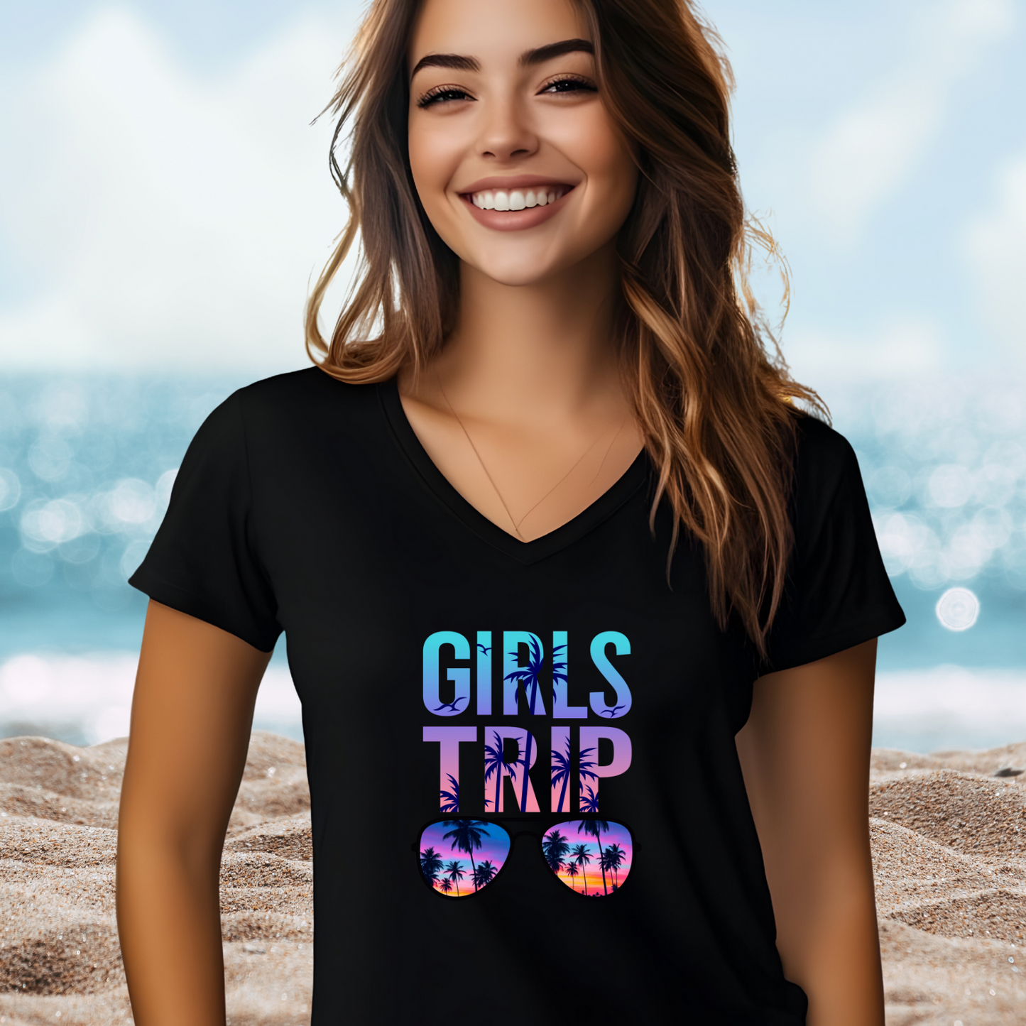 Girls Trip V-Neck Tee