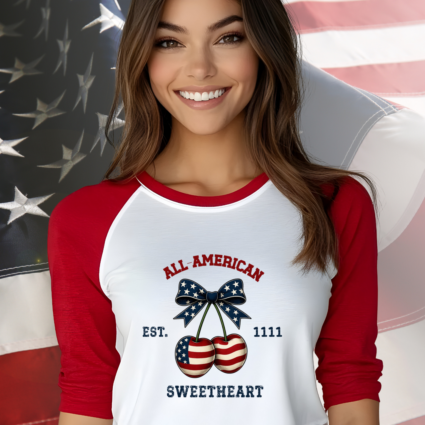 All-American Sweetheart Baseball Tee