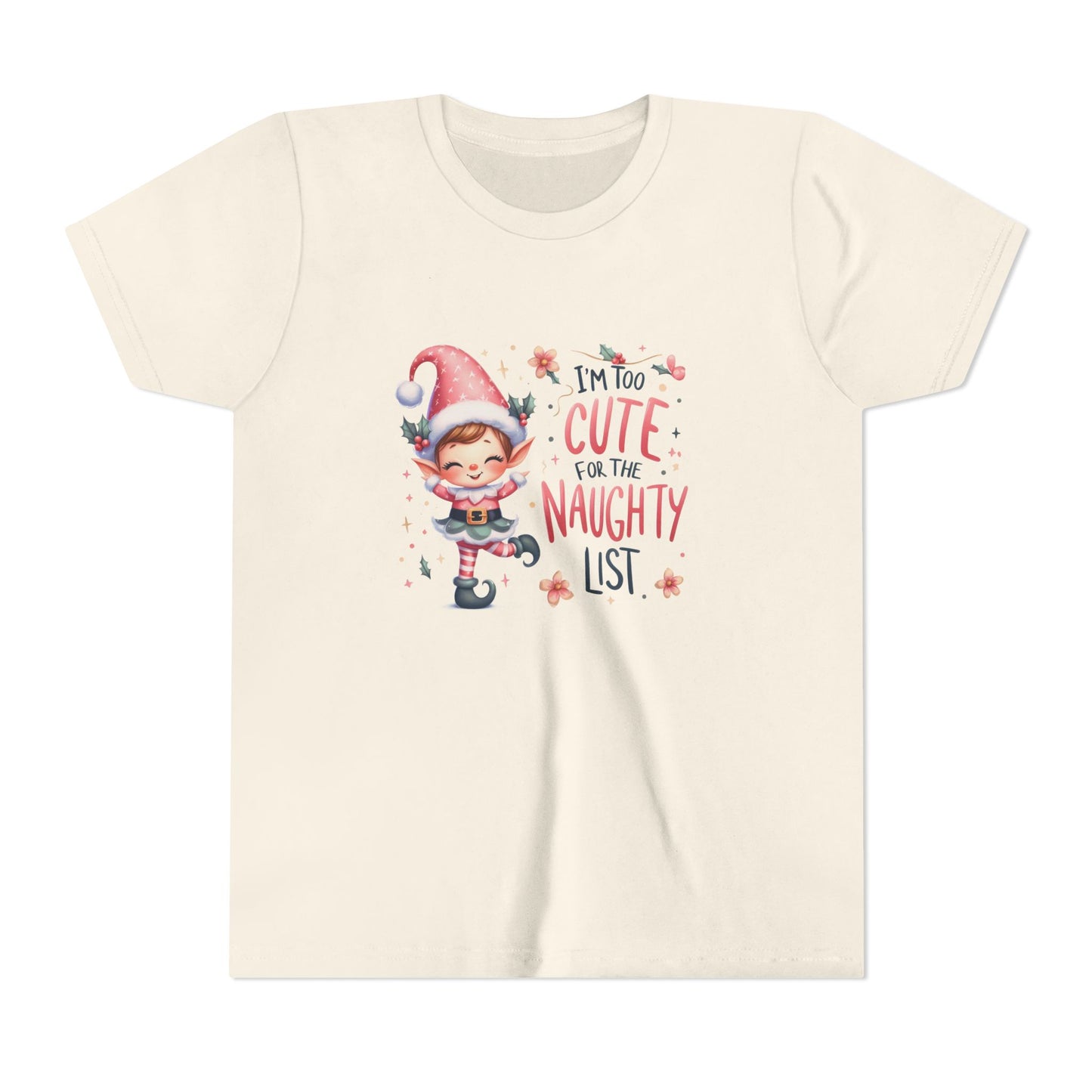 Too Cute For The Naughty List Kid’s T-Shirt