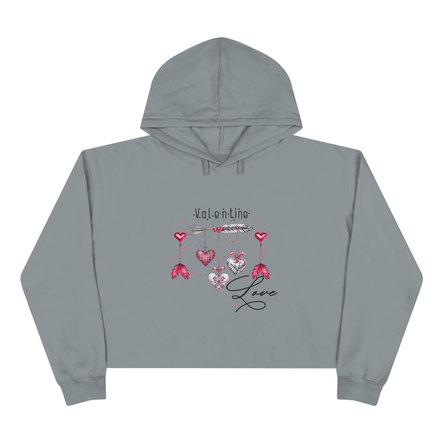Valentine Love Crop Hoodie