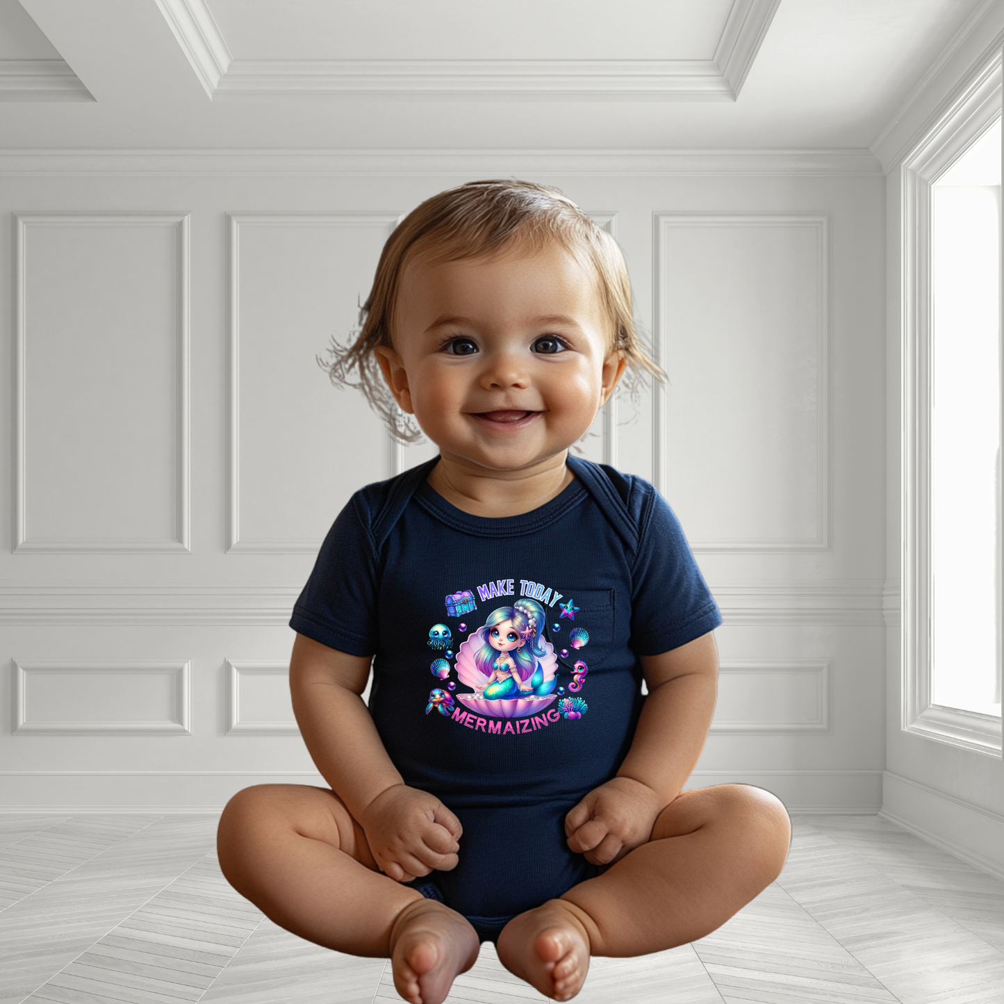 Make Today Mermaizing Infant Short Sleeve Onesie