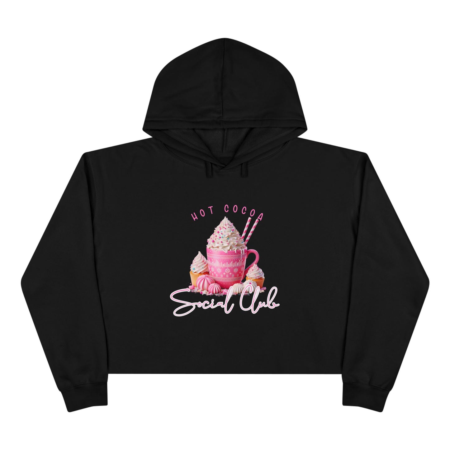 Hot Cocoa Social Club Crop Hoodie