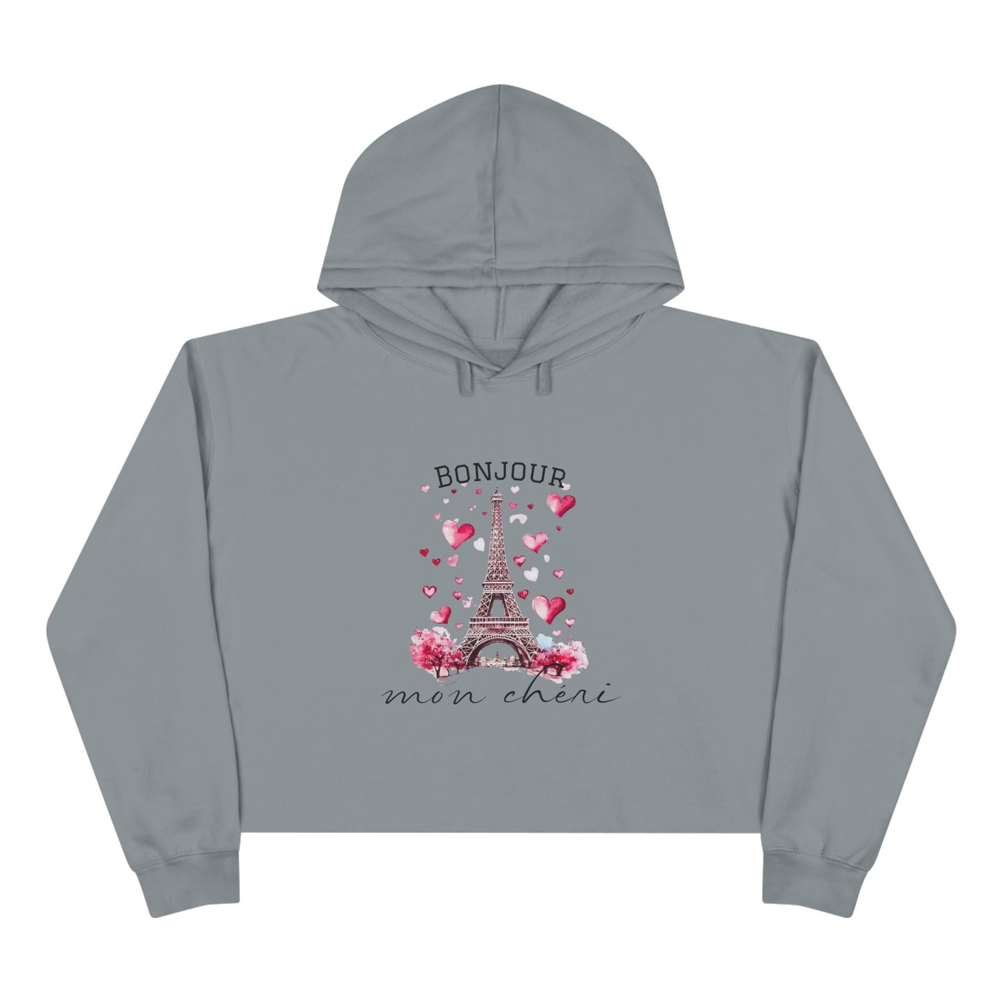 Bonjour Mon Chéri Crop Hoodie