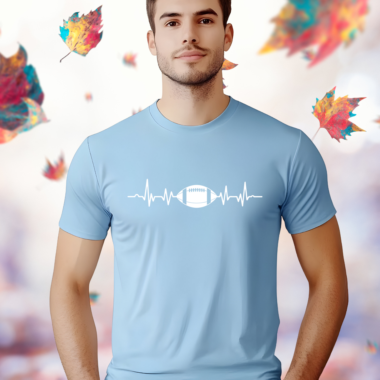 Football Heartbeat T-Shirt