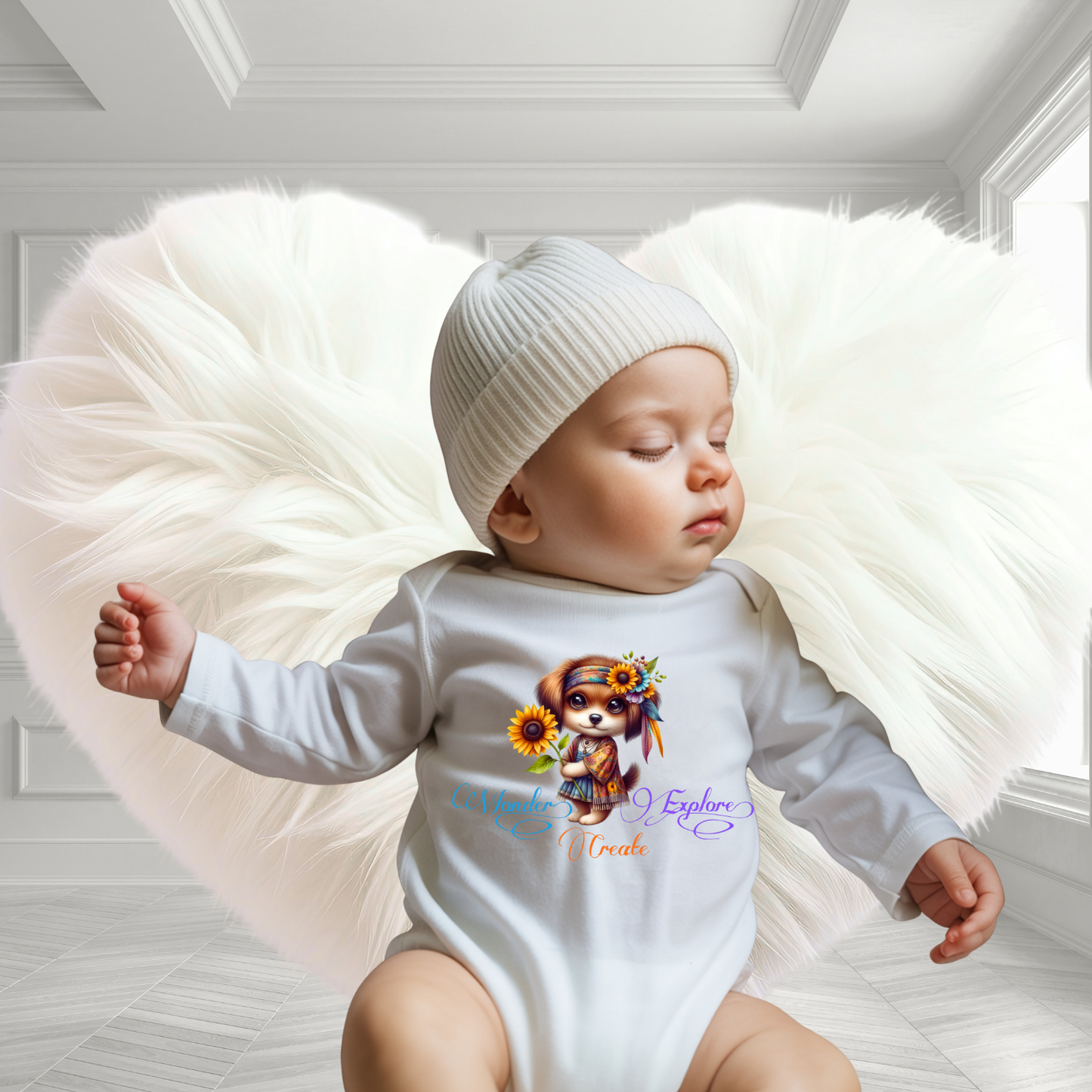 Wonder, Explore, Create Infant Long Sleeve Onesie