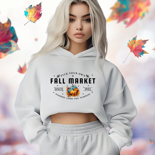 Fall Market Crop Hoodie