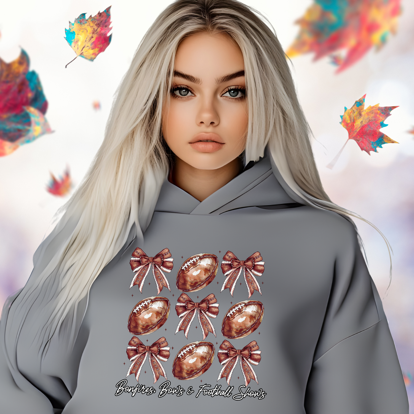 Bonfires, Bows, & Football Shows Crop Hoodie