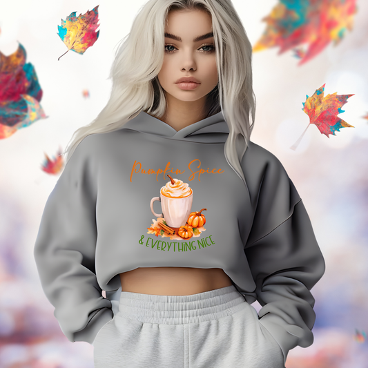 Pumpkin Spice & Everything Nice Crop Hoodie