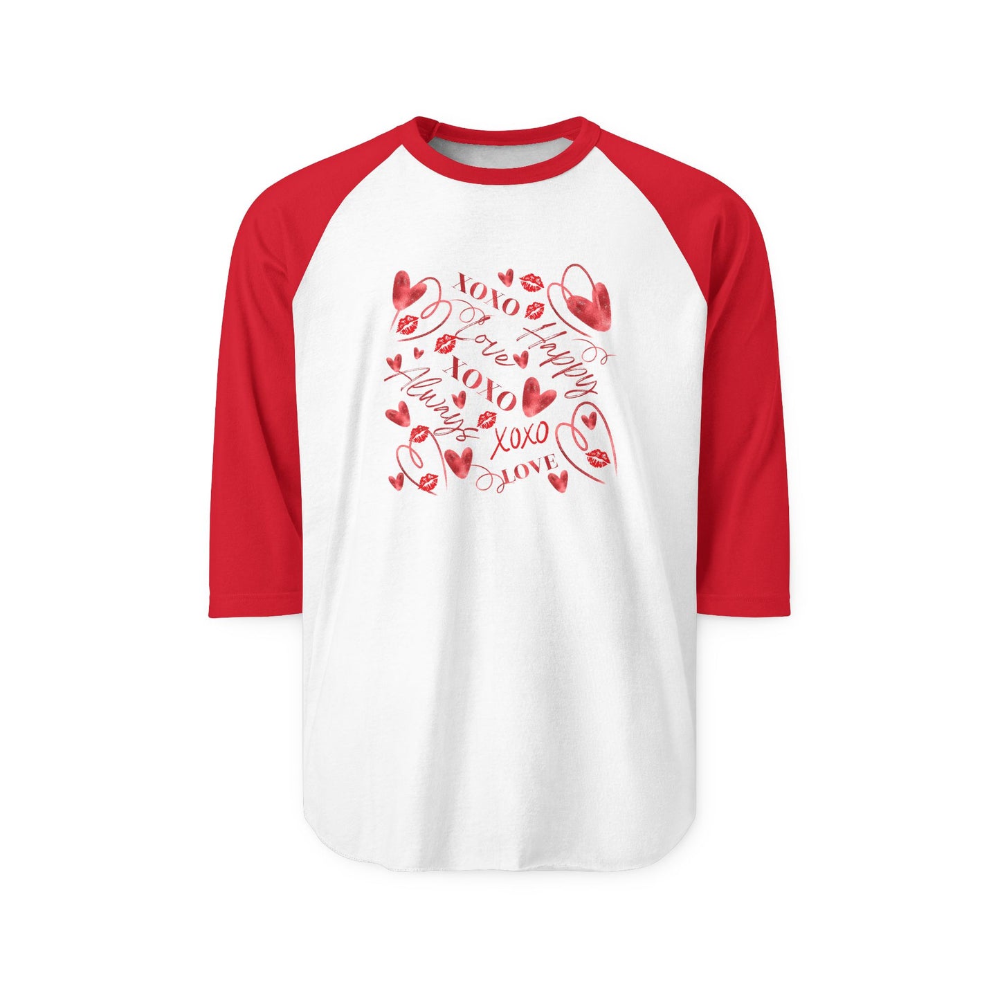 Valentine Word Art Baseball Tee