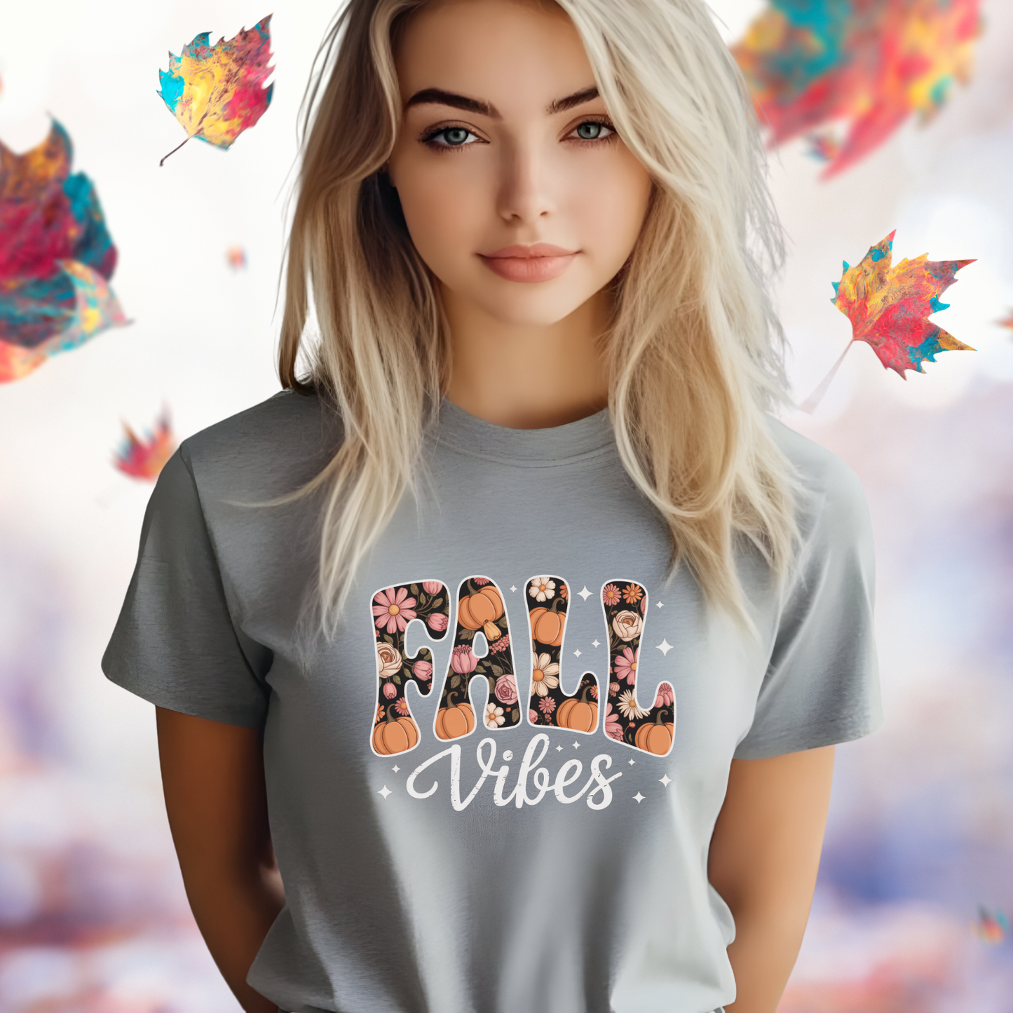Fall Vibes Floral T-Shirt