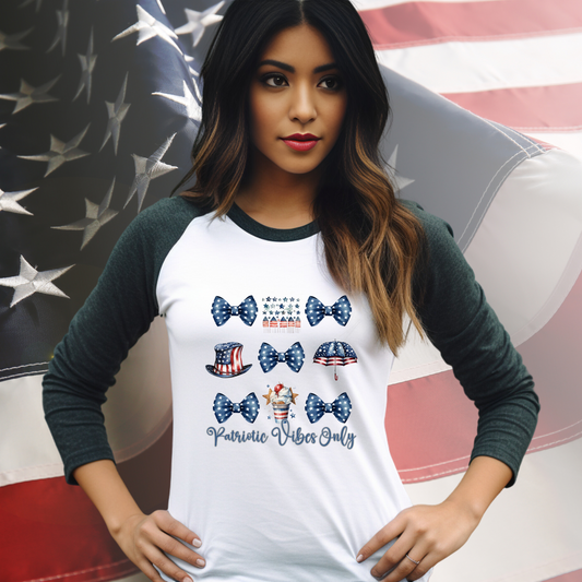 Patriotic Vibes Only Baseball Tee