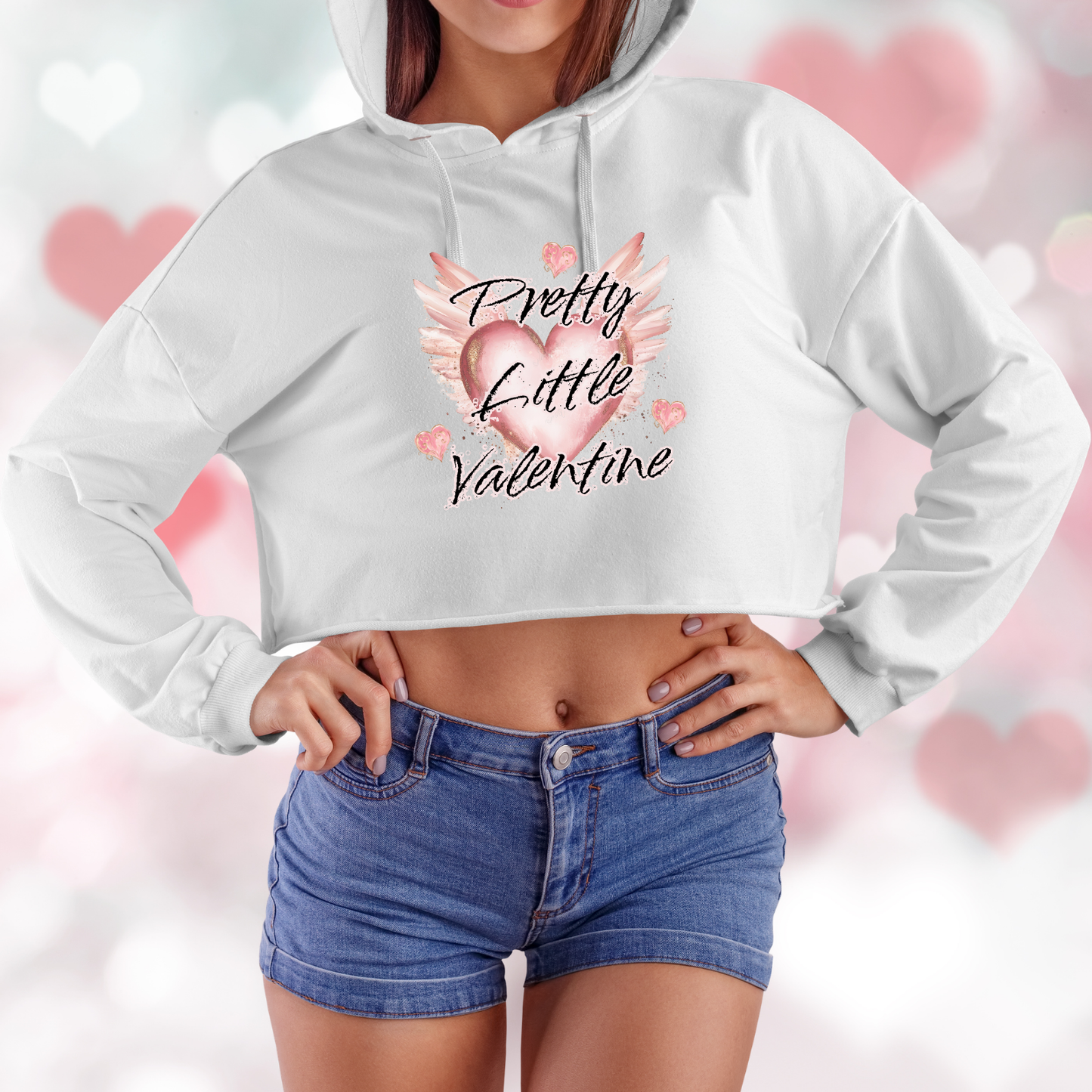 Pretty Little Valentine Crop Hoodie