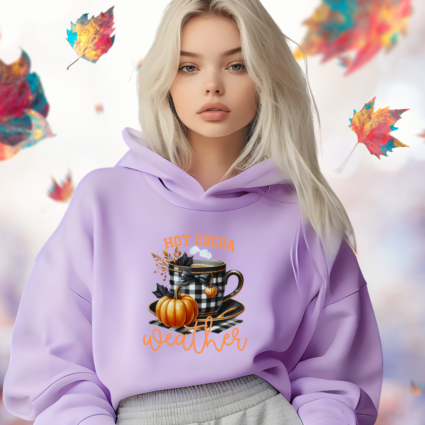 Hot Cocoa Weather Crop Hoodie