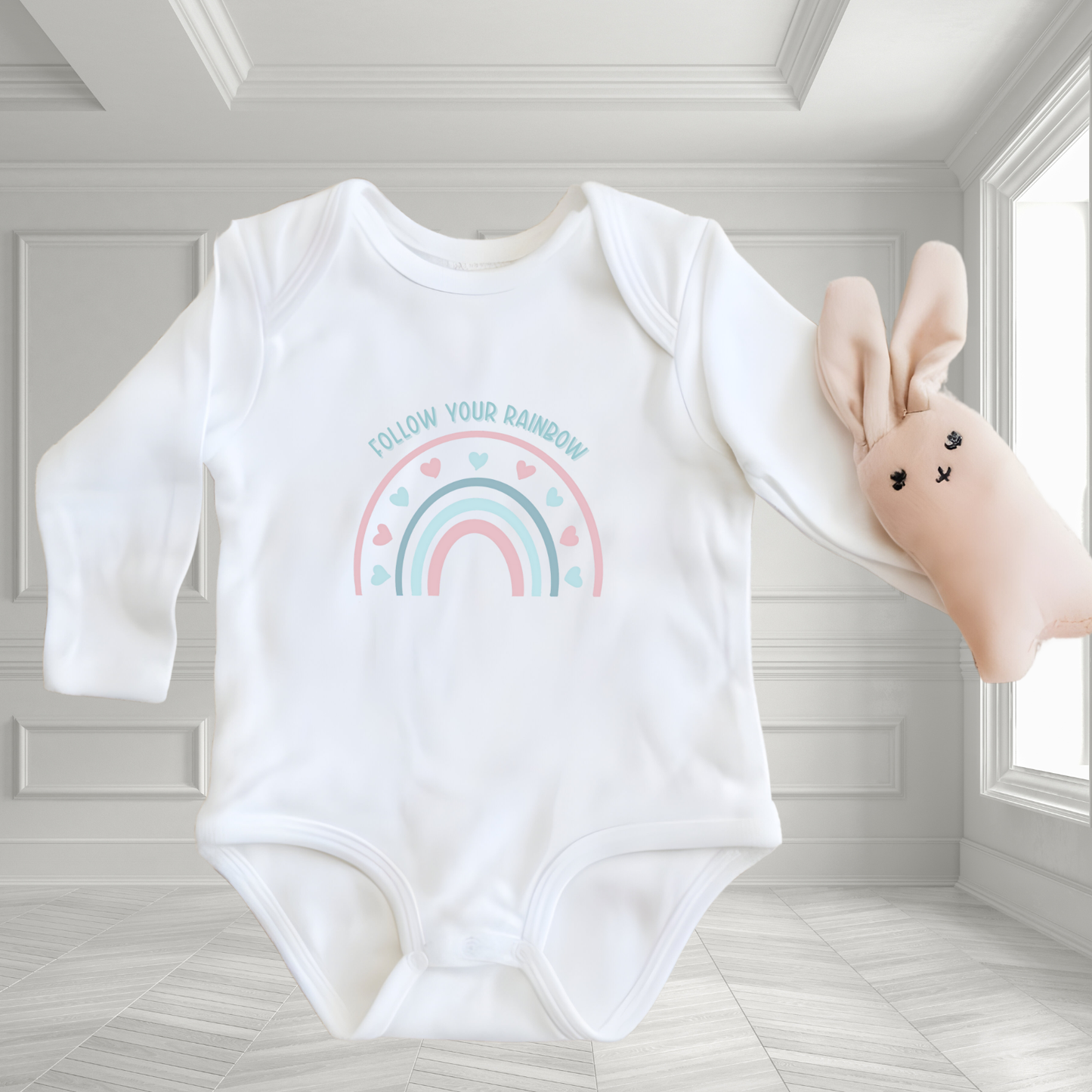 Follow Your Rainbow Infant Long Sleeve Onesie