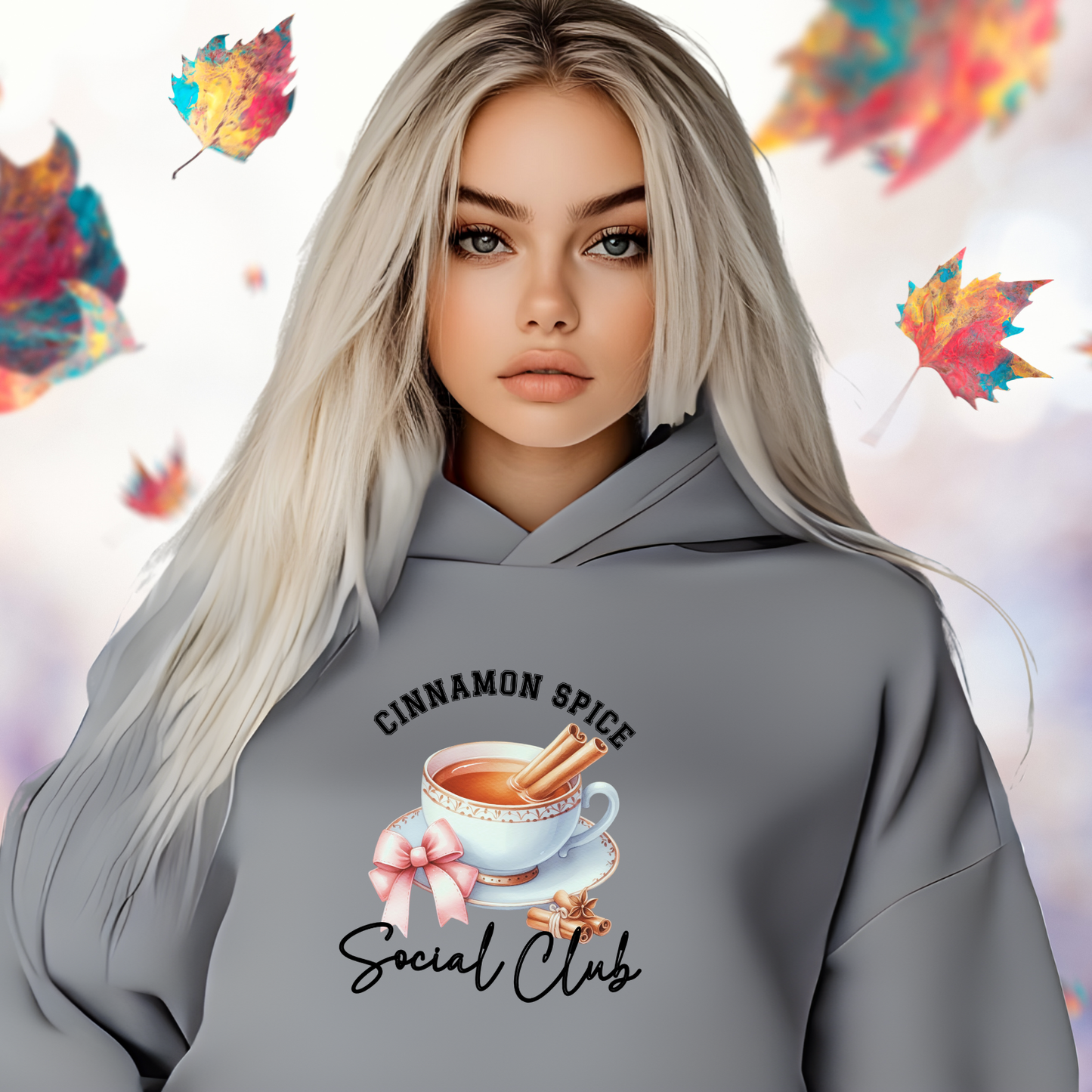 Cinnamon Spice Social Club Crop Hoodie