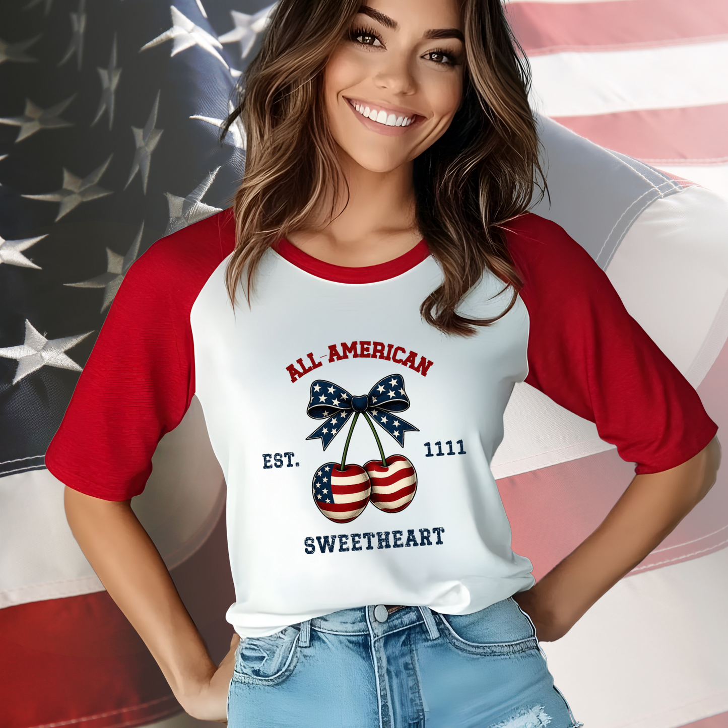 All-American Sweetheart Baseball Tee