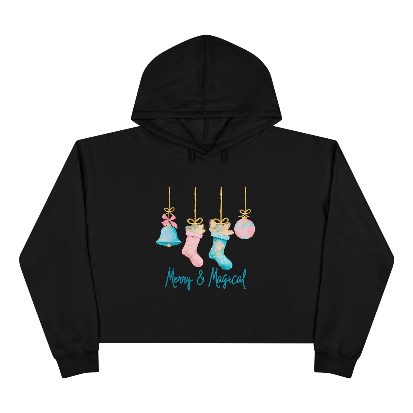 Merry And Magical Crop Hoodie
