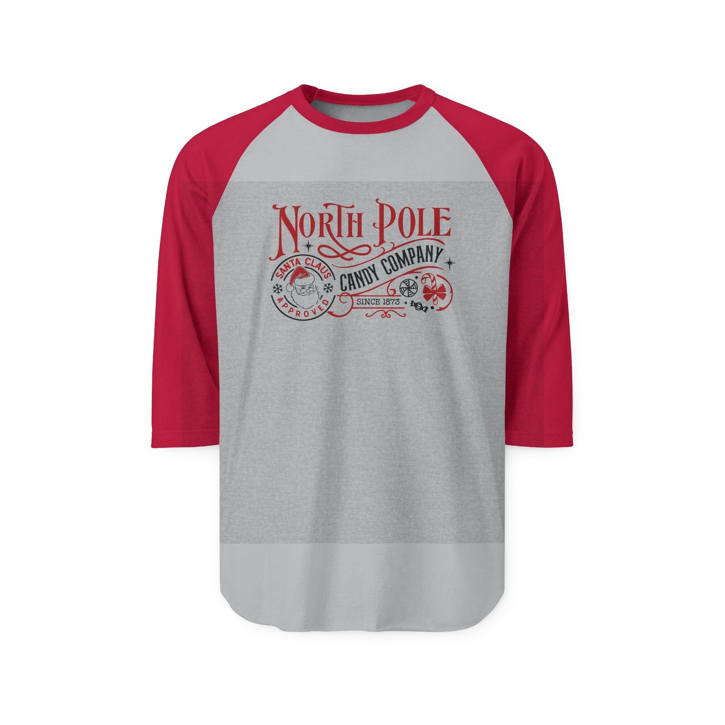 North Pole Candy Company Baseball Tee