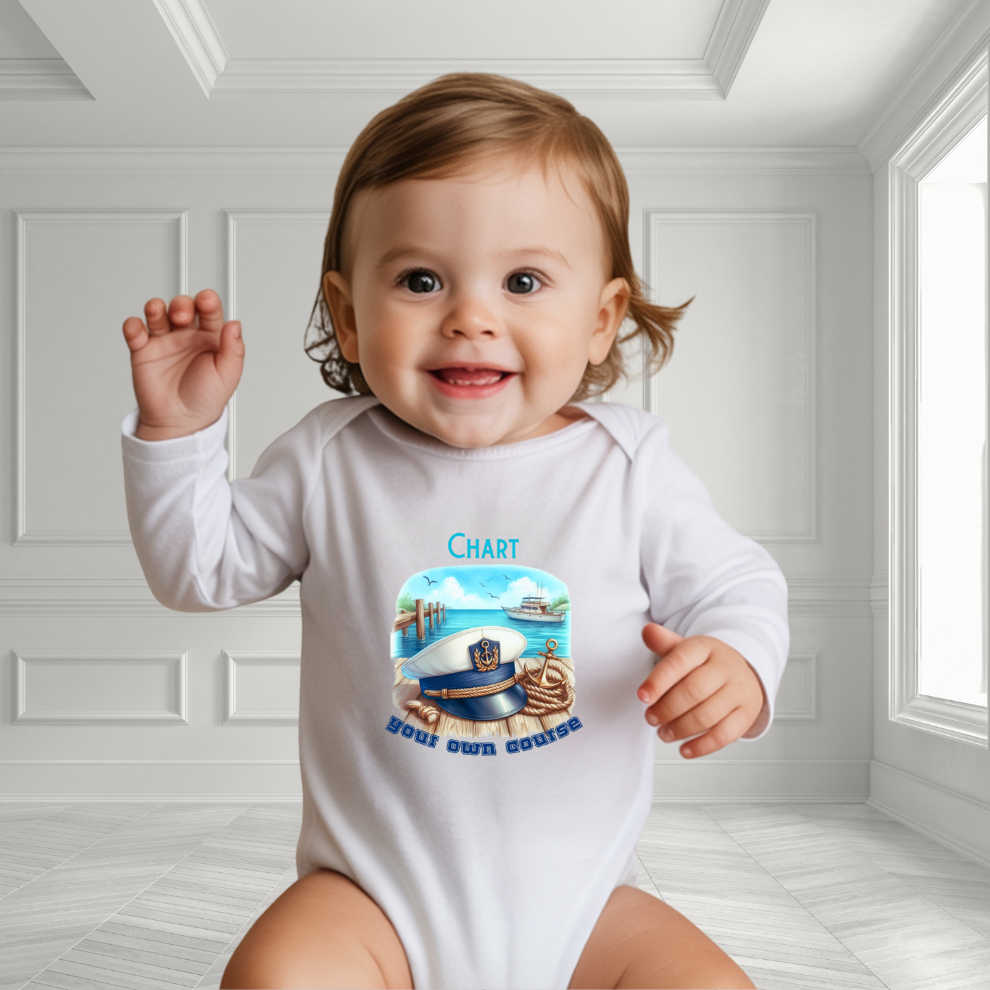 Chart Your Own Course Infant Long Sleeve Onesie