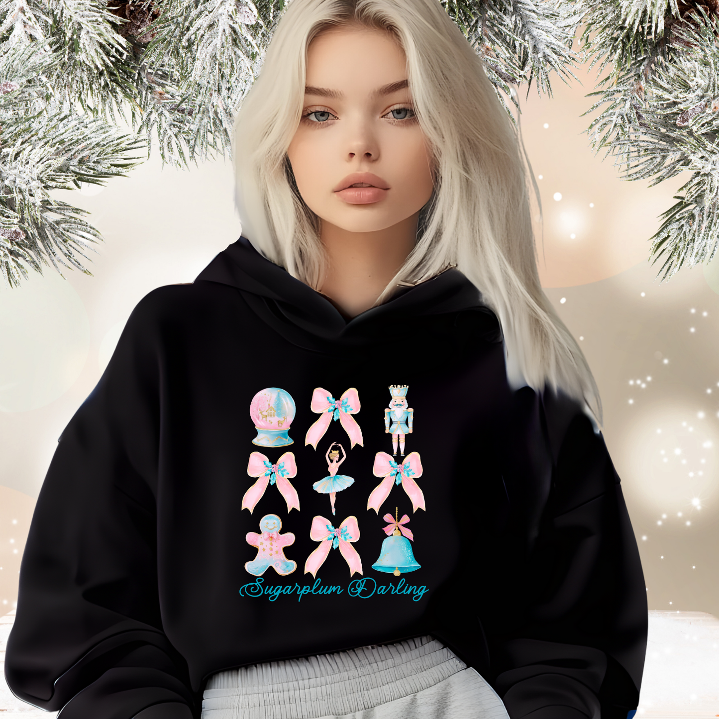 Sugarplum Darling Crop Hoodie