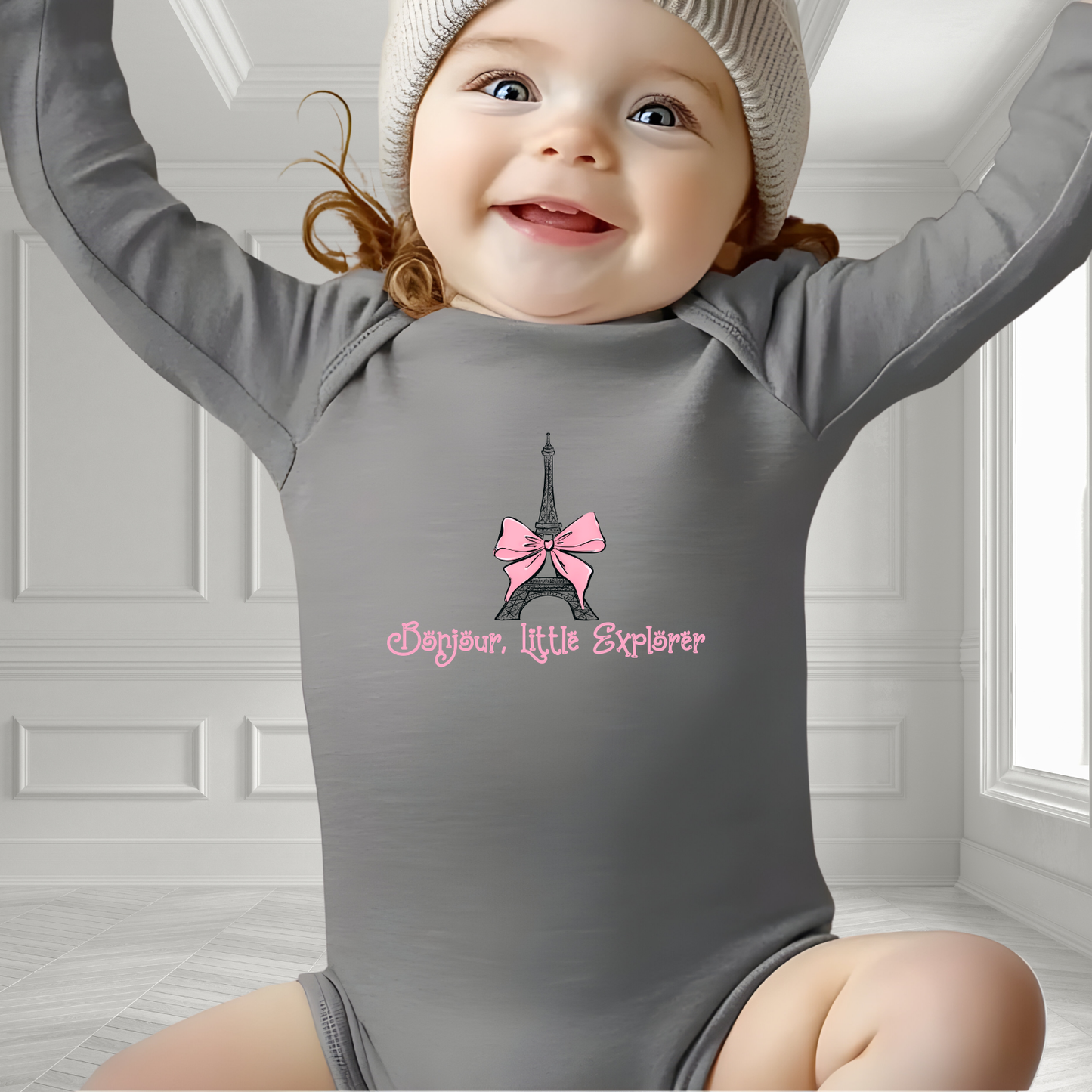 Bonjour, Little Explorer Infant Long Sleeve Onesie