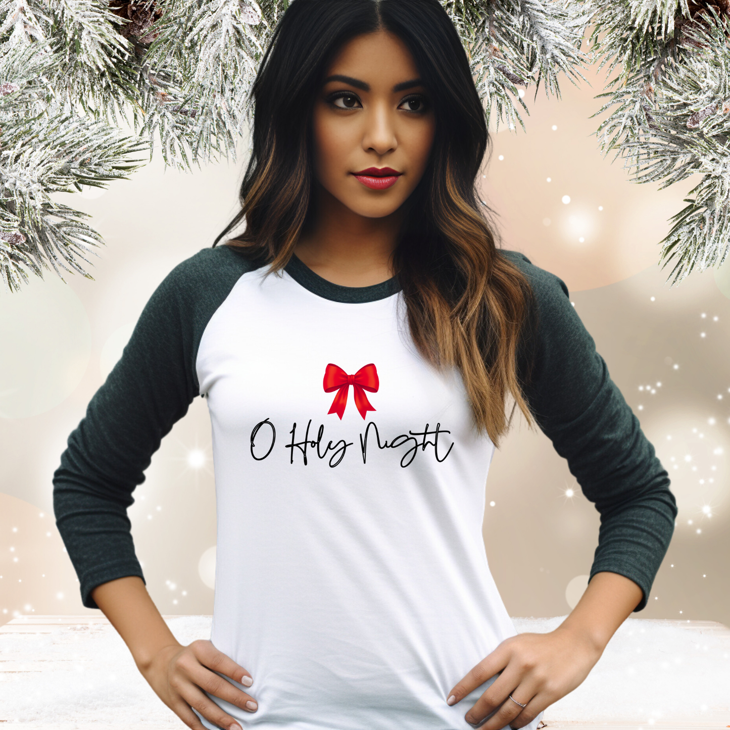 O Holy Night Baseball Tee